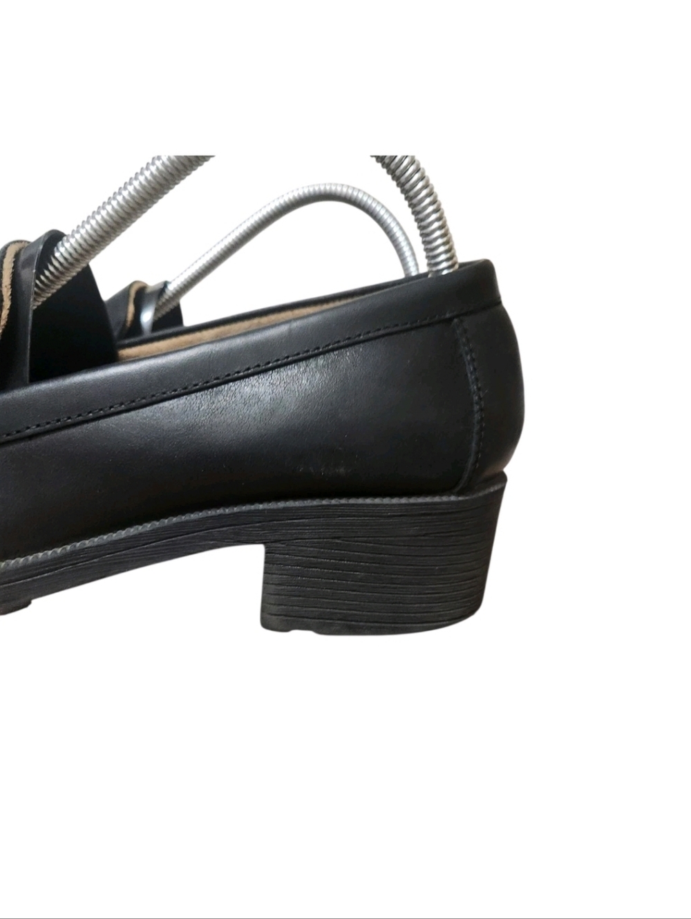 Eastland Y2K Newbury Black Leather Loafers 9 Chunky Heel 3934-01 Dark Academia - Picture 12 of 16